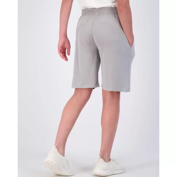Real Essentials 5Pack Boys DryFit Active Athletic Performance Basketball Shorts with PocketsSet 7