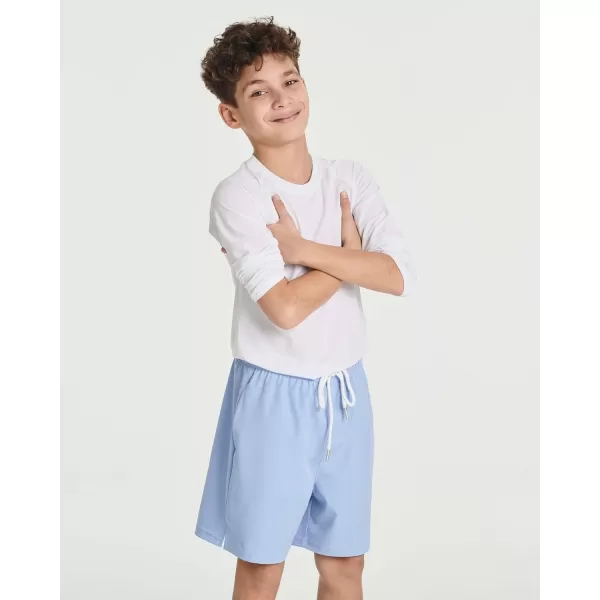 Real Essentials Boys 2 in 1 Flat Front Swim ShortsSet 1