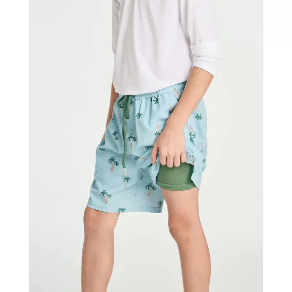 Real Essentials Boys 2 in 1 Flat Front Swim ShortsSet 2