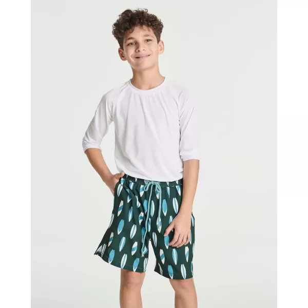 Real Essentials Boys 2 in 1 Flat Front Swim ShortsSet 4