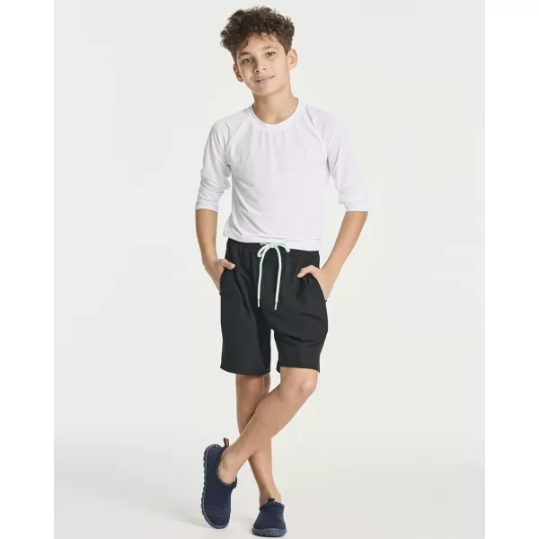 Real Essentials Boys 2 in 1 Flat Front Swim ShortsSet 5