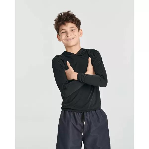 Real Essentials Boys Rashguard HoodieSet 1