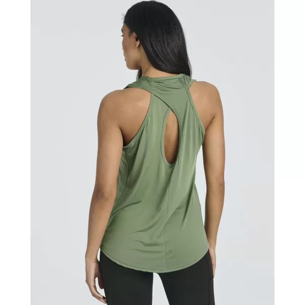 Real Essentials Ladies Active Keyhole Back Tank TopSet 4