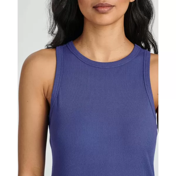 Real Essentials Ladies Ribbed High Neck Racerback Tank Mini Shift DressSet 4