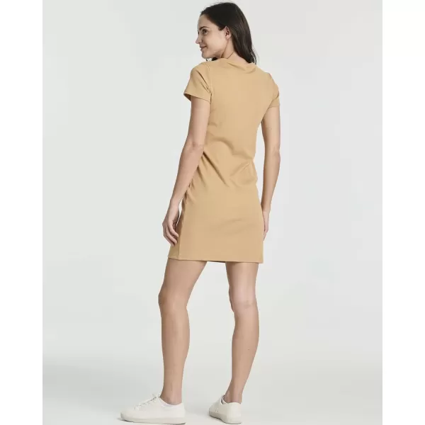 Real Essentials Ladies Ribbed V Neck Tshirt DressSet 3