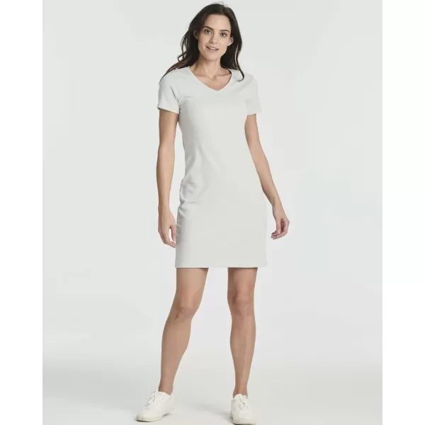 Real Essentials Ladies Ribbed V Neck Tshirt DressSet 6