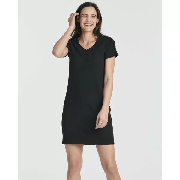 Real Essentials Ladies Ribbed V Neck Tshirt DressSet 7