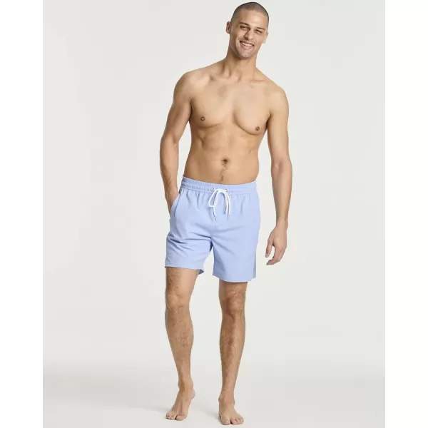 Real Essentials Mens 2 in 1 Flat Front Swim ShortsSet 1