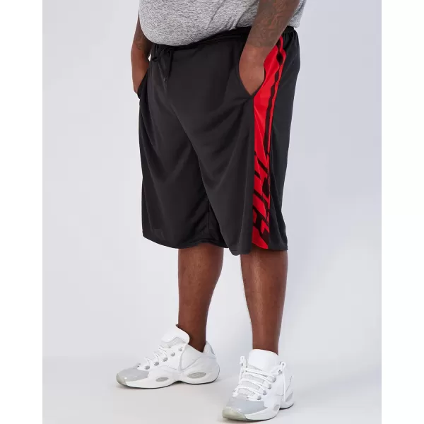Real Essentials Mens Big amp Tall 3Pack Dry Fit amp Mesh Active Athletic Perfomance Shorts 3X5XMesh Meshset F