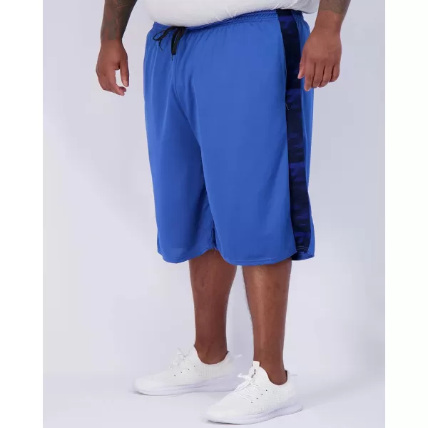 Real Essentials Mens Big amp Tall 3Pack Dry Fit amp Mesh Active Athletic Perfomance Shorts 3X5XMesh Meshset J