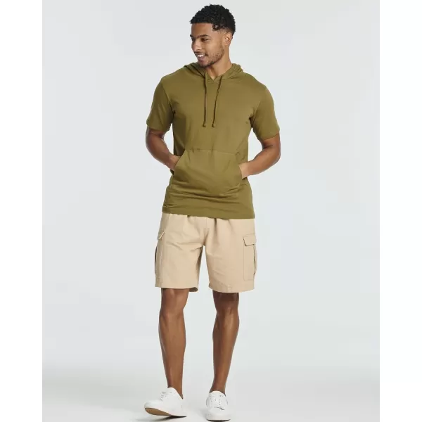 Real Essentials Mens Cotton Jersey Short Sleeve HoodieSet 7