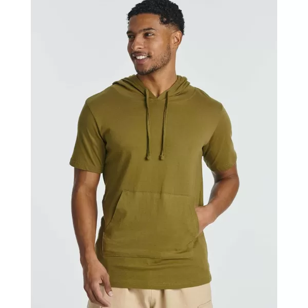 Real Essentials Mens Cotton Jersey Short Sleeve HoodieSet 7