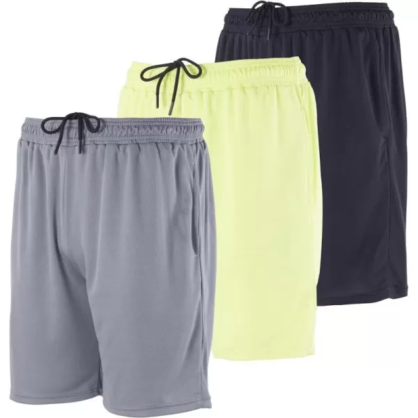 3 Pack Mens 2 in 1 DryFit 7 Running Shorts with Compression Liner Pockets  Workout Gym Available in Big  TallSet 5