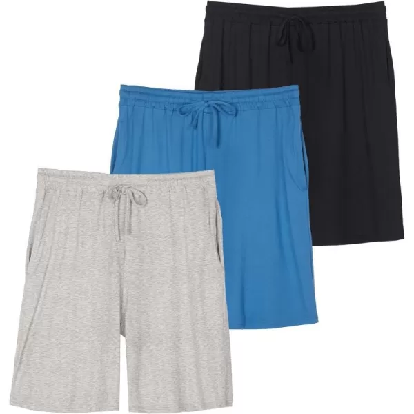 3 Pack Mens Soft Pajama Shorts with Drawstring amp Pockets 4Way Stretch amp Wicking Available In Big amp TallBig amp Tall Set 5