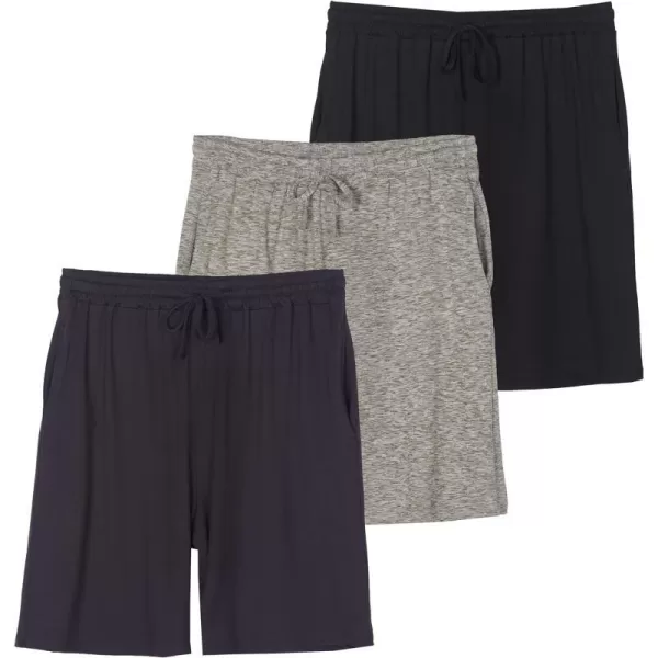 3 Pack Mens Soft Pajama Shorts with Drawstring amp Pockets 4Way Stretch amp Wicking Available In Big amp TallBig amp Tall Set 7