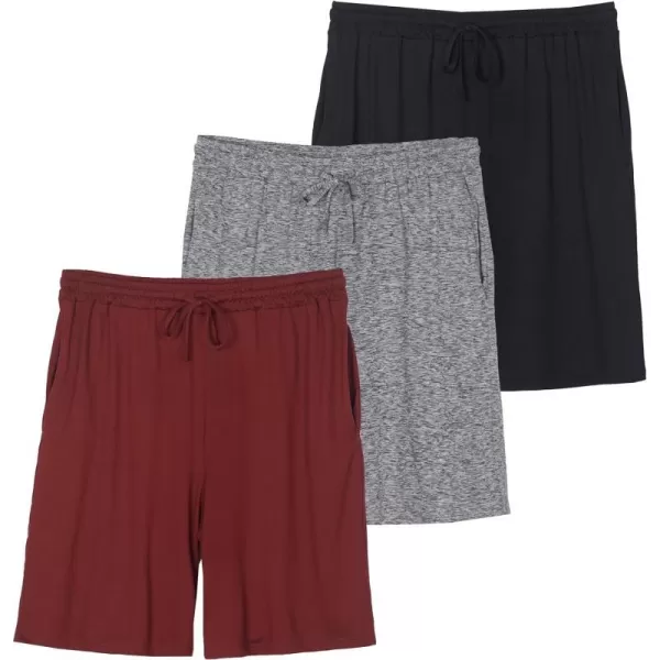 3 Pack Mens Soft Pajama Shorts with Drawstring amp Pockets 4Way Stretch amp Wicking Available In Big amp TallBig amp Tall Set 8