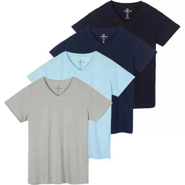 4 Pack Womens ClassicFit Cotton ShortSleeve VNeck TShirt Available in Plus SizeStandard Set 10