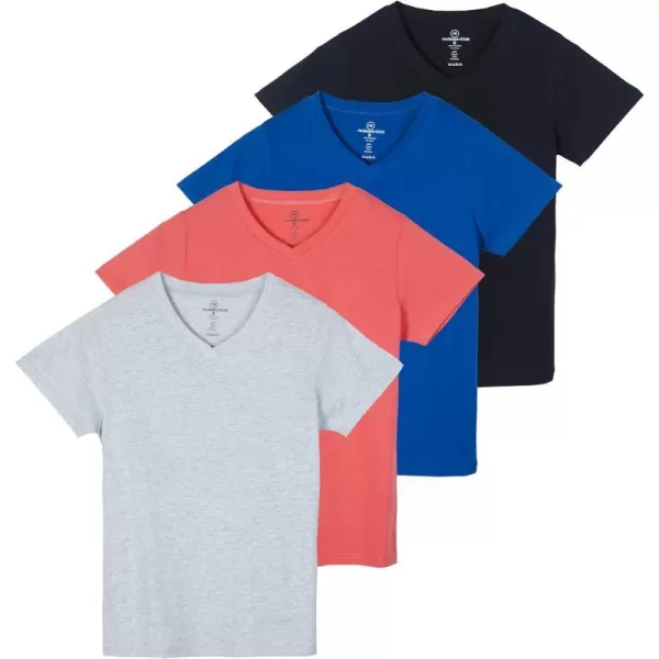 4 Pack Womens ClassicFit Cotton ShortSleeve VNeck TShirt Available in Plus SizeStandard Set 11