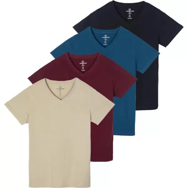 4 Pack Womens ClassicFit Cotton ShortSleeve VNeck TShirt Available in Plus SizeStandard Set 13