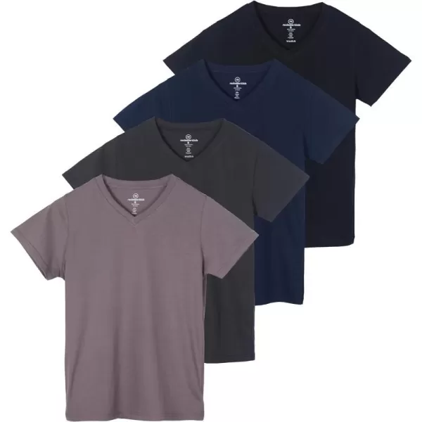 4 Pack Womens ClassicFit Cotton ShortSleeve VNeck TShirt Available in Plus Sizeplussize Set 8