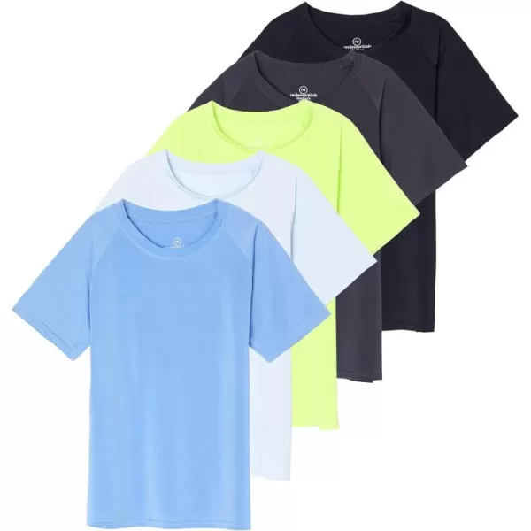 5 Pack Girls Short Sleeve UPF Sun Protective Rashguard Swim Shirt Ages 416Set 7