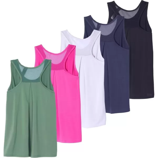 Ladies Active Mesh Insert Tank TopSet 1