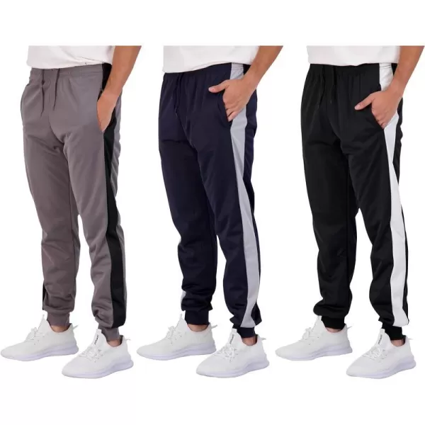 Real Essentials 3 Pack Boys Active Athletic Casual Jogger Sweatpants with PocketsSet 6