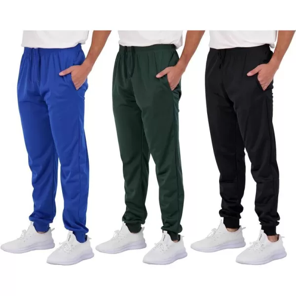 Real Essentials 3 Pack Boys Active Athletic Casual Jogger Sweatpants with PocketsSet 7