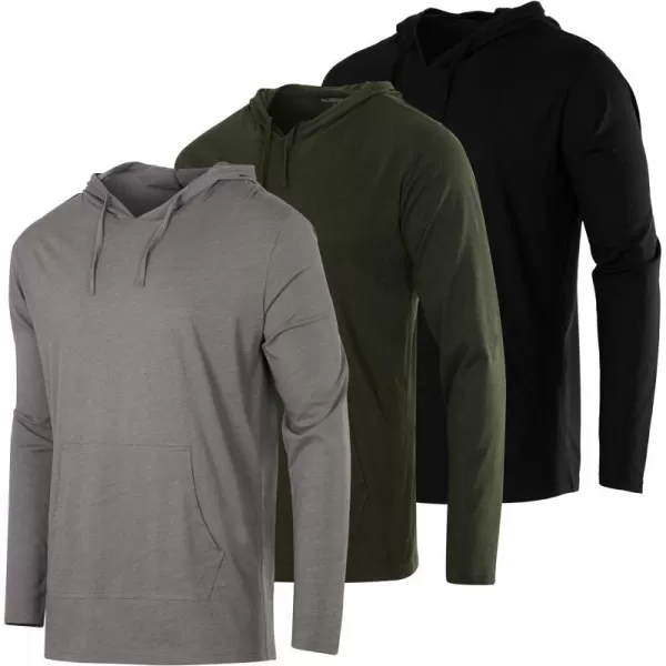 Real Essentials 3 Pack Mens Cotton Lightweight Casual Pullover Drawstring Hoodie With Pocket Available In Big amp TallBig amp Tall Set 6