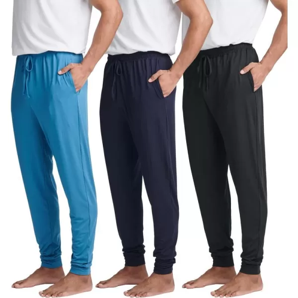 Real Essentials 3 Pack Mens Soft Lounge Sleep Joggers  Pajama Pants Drawstring amp Pockets Available in Big amp TallBig amp Tall Set 6