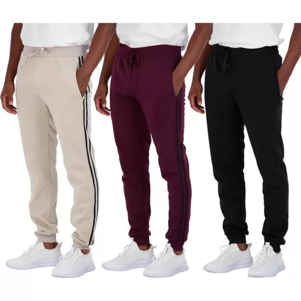 Real Essentials 3 Pack Mens Tech Fleece UltraSoft Warm Jogger Athletic Sweatpants with Pockets Available in Big amp TallJogger Set I