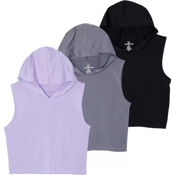 Real Essentials 3 Pack Womens DryFit Sleeveless Cropped Tank Top Hoodie  Athletic Crop Sweatshirt Available in PlusSet 4