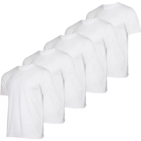 Real Essentials 5 Pack Mens DryFit Moisture Wicking Active Athletic Performance Crew TShirtSet 9