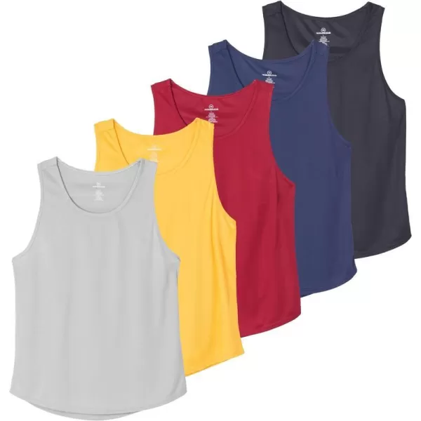 Real Essentials 5 Pack Mens Mesh YBack Muscle Tank Top  Gym Workout  Bodybuilding Fitness Available in Big  TallSet 8