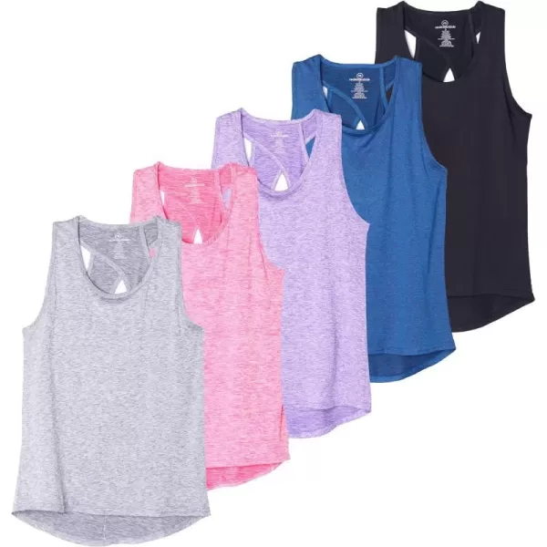 Real Essentials Ladies Active Keyhole Back Tank TopSet 2