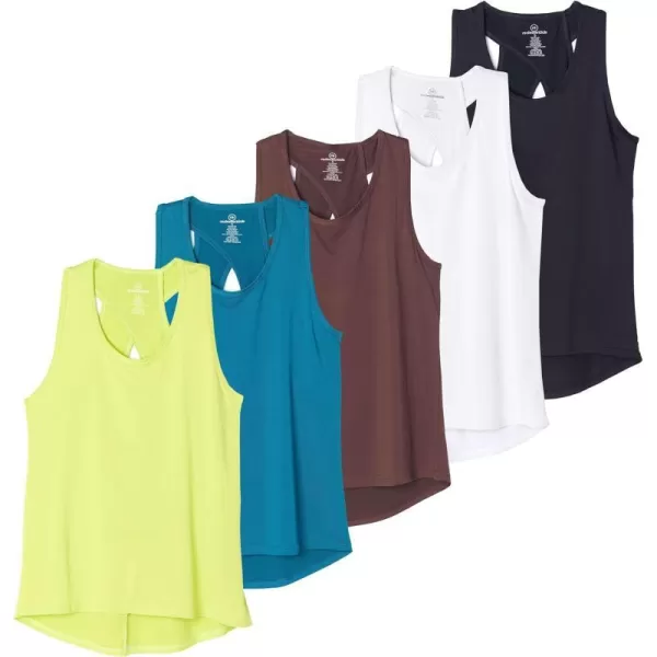 Real Essentials Ladies Active Keyhole Back Tank TopSet 3