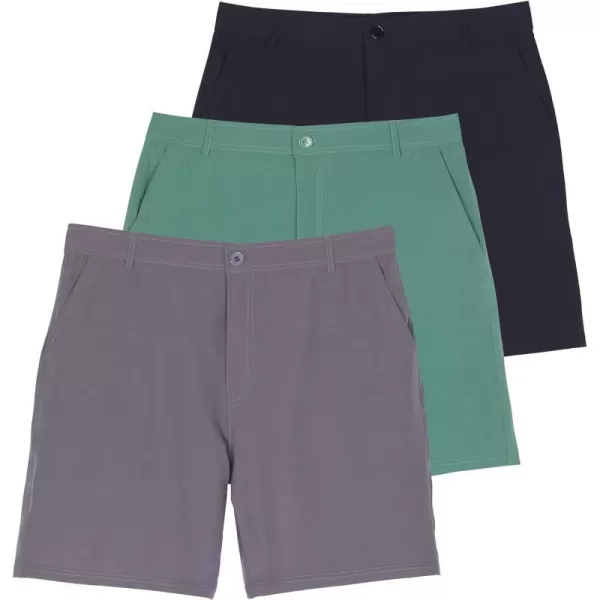 Real Essentials Mens 7 Golf ShortsSet 1