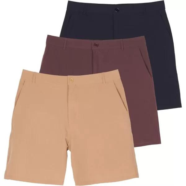 Real Essentials Mens 7 Golf ShortsSet 3