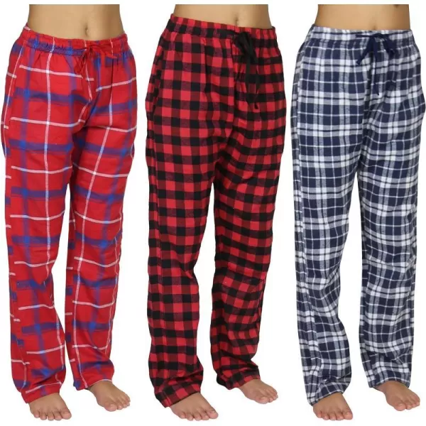 Womens Pajama Pants Flannel Buffalo Plaid Sleepwear Pj Ladies Sleep Bottoms Lounge Soft FlexCotton Knit Soft Christmas 3 PackST 3MediumWomens Pajama Pants Flannel Buffalo Plaid Sleepwear Pj Ladies Sleep Bottoms Lounge Soft FlexCotton Knit Soft Christmas 3 PackST 3Medium