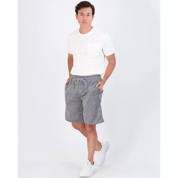 Real Essentials 3 Pack Mens 9quot Fleece Casual Lounge Athletic ShortsRegular ampamp BigTall SizesSet 1