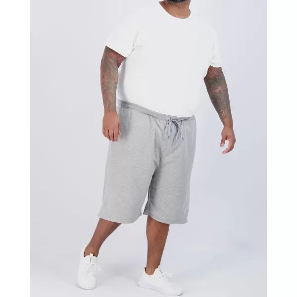 Real Essentials 3 Pack Mens 9quot Fleece Casual Lounge Athletic ShortsRegular ampamp BigTall SizesSet 3
