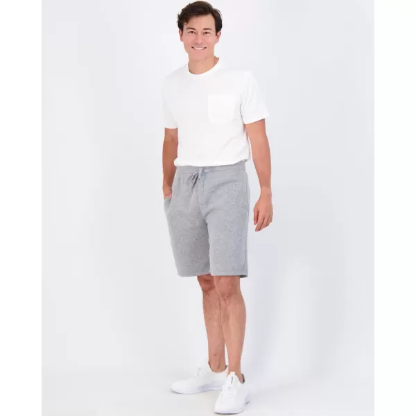 Real Essentials 3 Pack Mens 9quot Fleece Casual Lounge Athletic ShortsRegular ampamp BigTall SizesSet 3