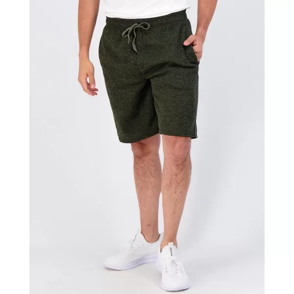 Real Essentials 3 Pack Mens 9quot Fleece Casual Lounge Athletic ShortsRegular ampamp BigTall SizesSet 3