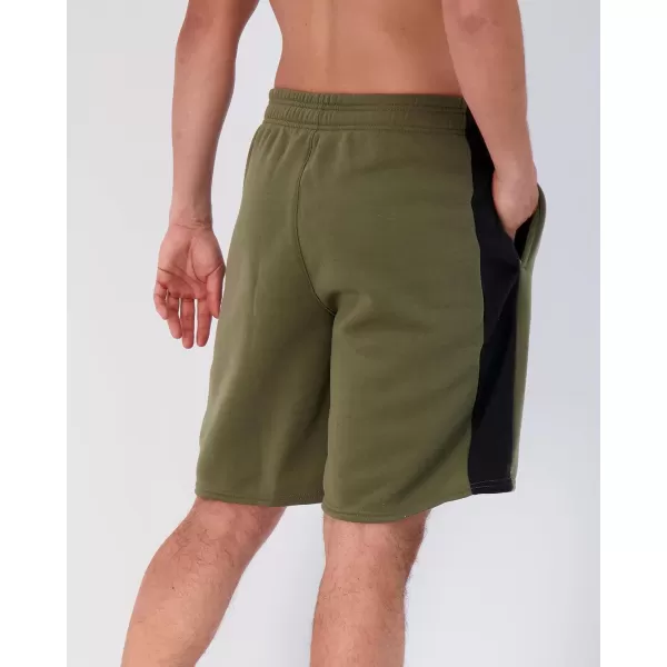 Real Essentials 3 Pack Mens 9quot Fleece Casual Lounge Athletic ShortsRegular ampamp BigTall SizesSet 5