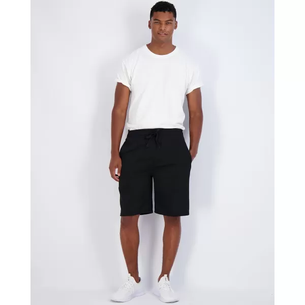 Real Essentials 3 Pack Mens 9quot Fleece Casual Lounge Athletic ShortsRegular ampamp BigTall SizesSet 9