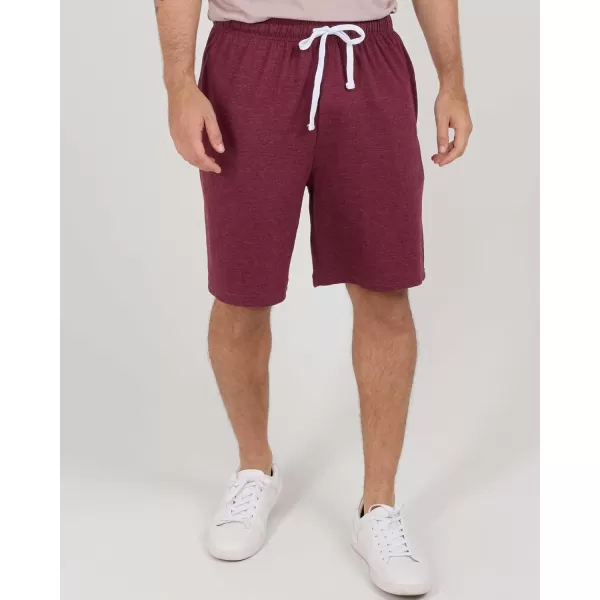 Real Essentials 3 Pack Mens Cotton 9quot French Terry Casual Lounge Sweat Shorts with Pockets Available in Big ampamp TallSet 2