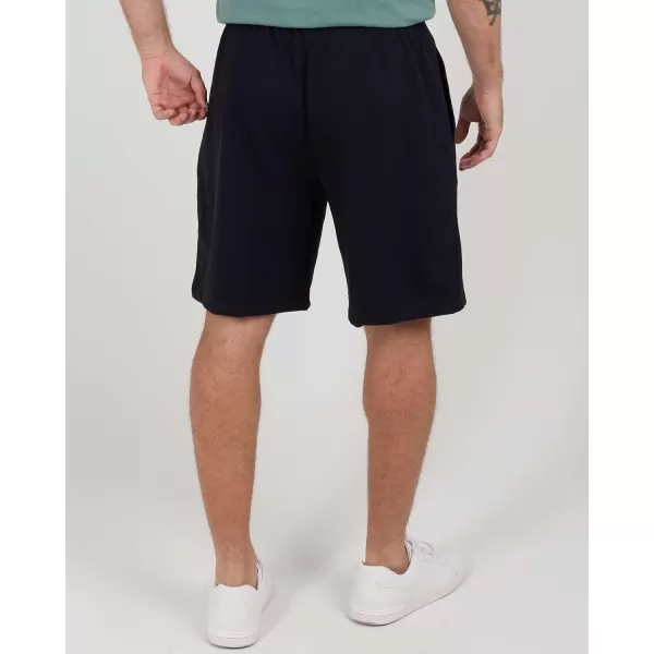 Real Essentials 3 Pack Mens Cotton 9quot French Terry Casual Lounge Sweat Shorts with Pockets Available in Big ampamp TallSet 2