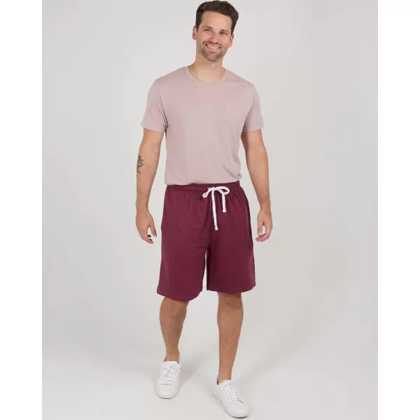 Real Essentials 3 Pack Mens Cotton 9quot French Terry Casual Lounge Sweat Shorts with Pockets Available in Big ampamp TallSet 2