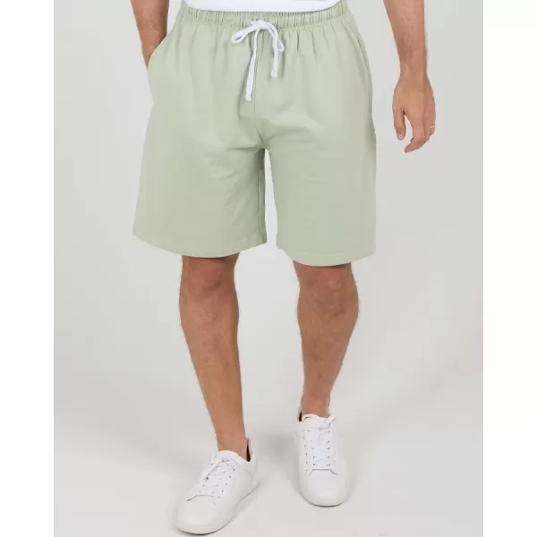 Real Essentials 3 Pack Mens Cotton 9quot French Terry Casual Lounge Sweat Shorts with Pockets Available in Big ampamp TallSet 3
