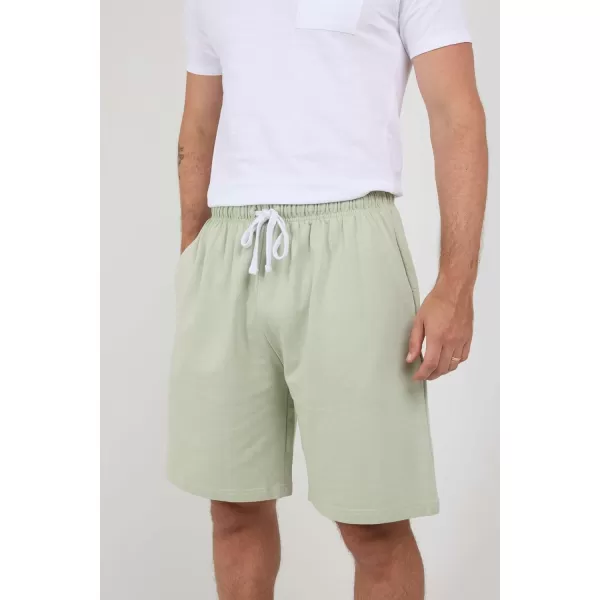 Real Essentials 3 Pack Mens Cotton 9quot French Terry Casual Lounge Sweat Shorts with Pockets Available in Big ampamp TallSet 3